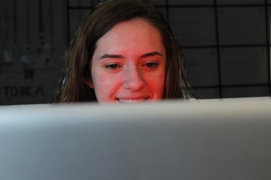 Senior lily Jones relaxes by streaming her favorite TV show, The Office, through Netflix after a long, stressful day at school.