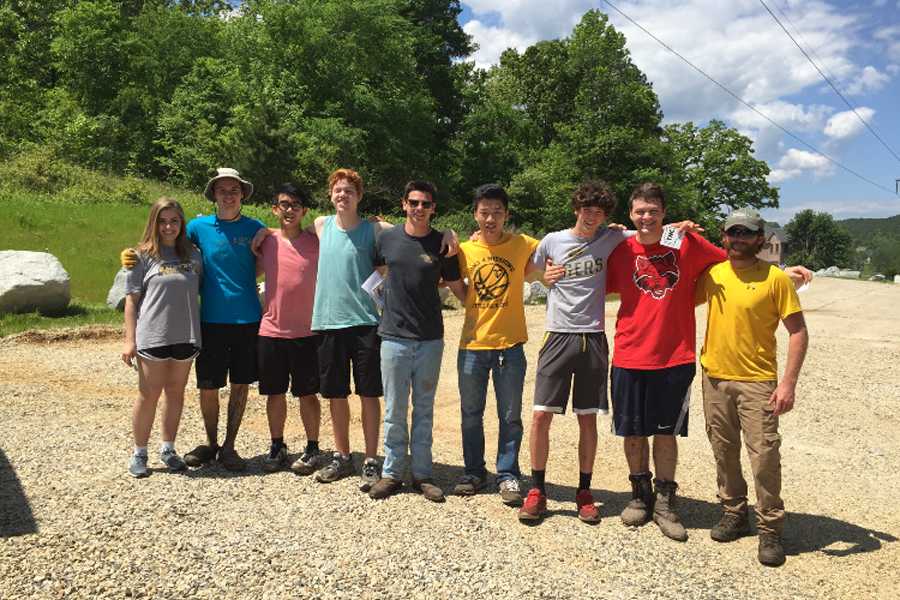 Leading the way: Members of the Trailblazers club aim to preserve the natural world around them by taking time to work outdoors.