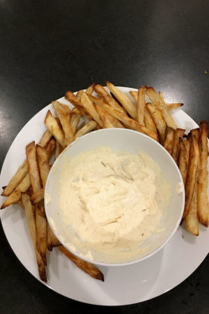 When paired with the dip, these fries are a tasty appetizer that have an added tanginess. (photo by Annie Simon)
