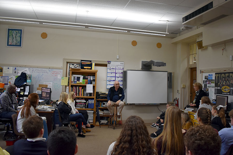 David Scruggs visits with the journalism department at Central on Feb. 22 to retell the experiences he went through during Central’s lost school year of 1958-59. (photo by Mollygrace Harrell)
