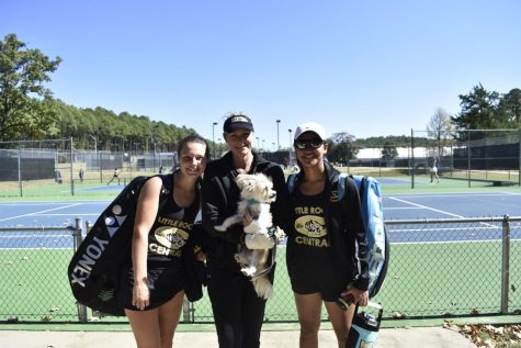 Girls doubles team finished their last match Oct. 21st as the state runner up. Juniors Caroline Lasely and Khushi Patil were undefeated all season. 