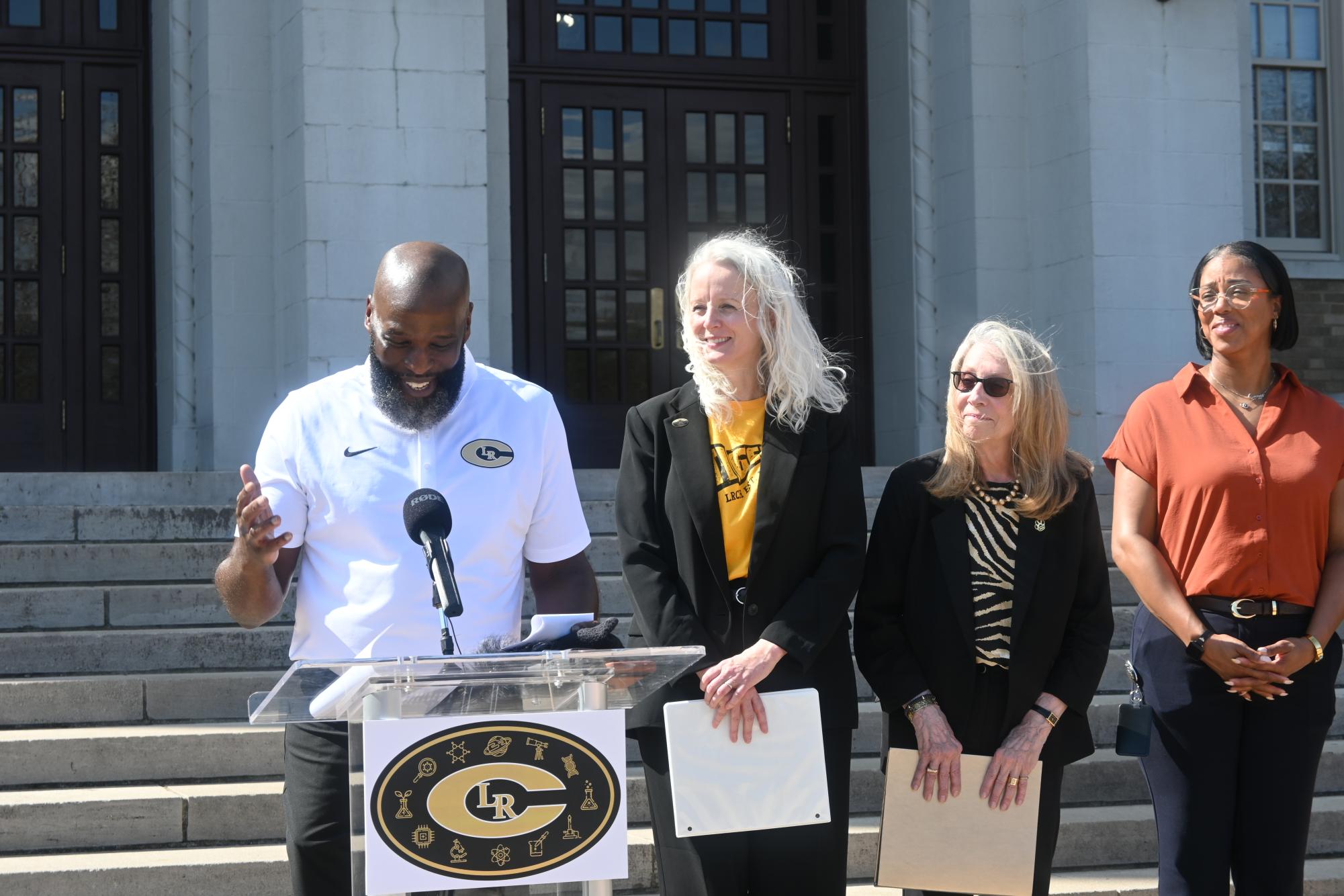 Superintendent Jermall Wright talks about the legacy that April Rike will carry on following Principal Nancy Rousseau's retirement. 